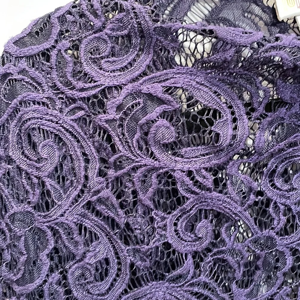 LuLaRoe‎ Women’s Purple Lace Kimono Shaw/cover up Jacket  Small - Picture 4 of 5